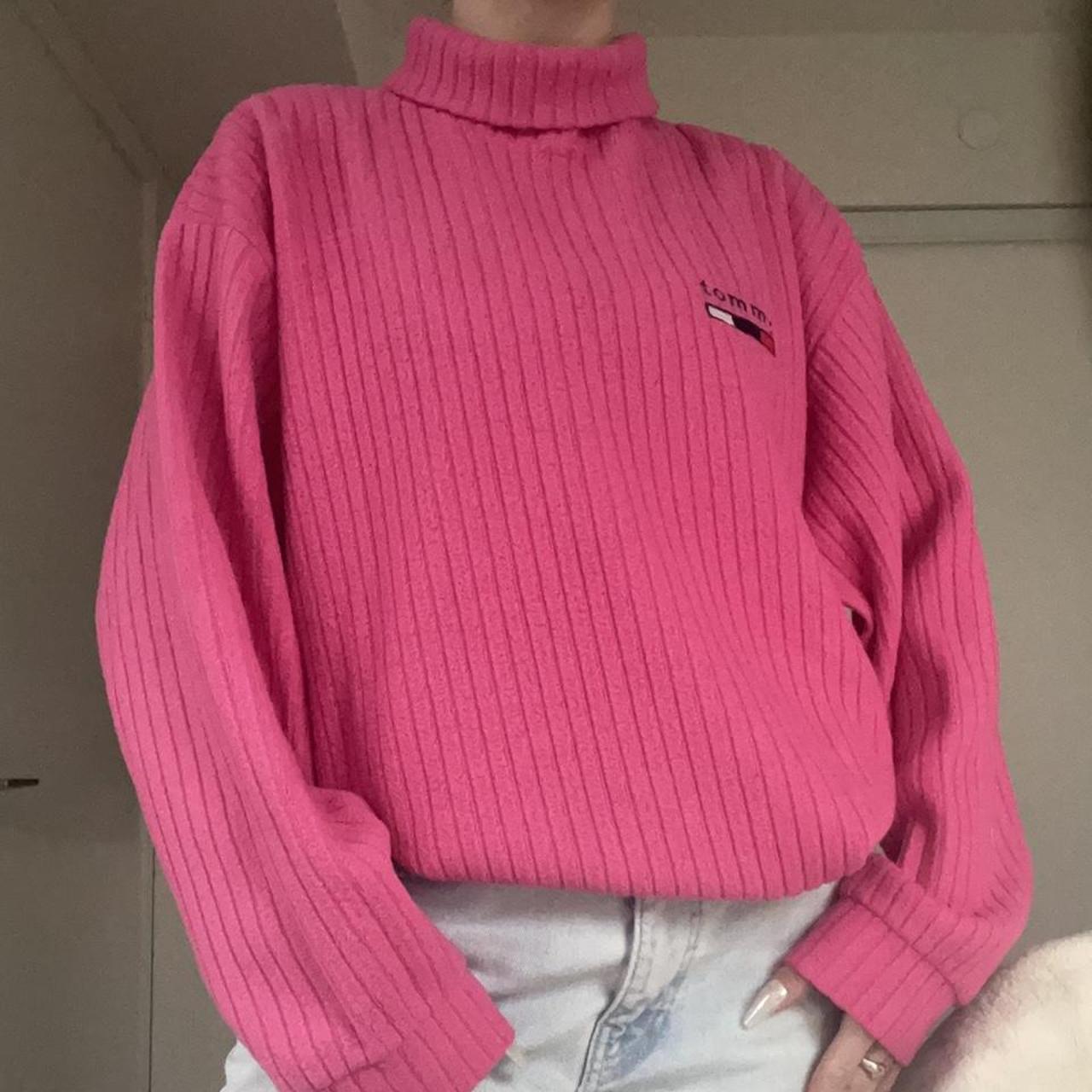 Womens pink hotsell tommy hilfiger jumper