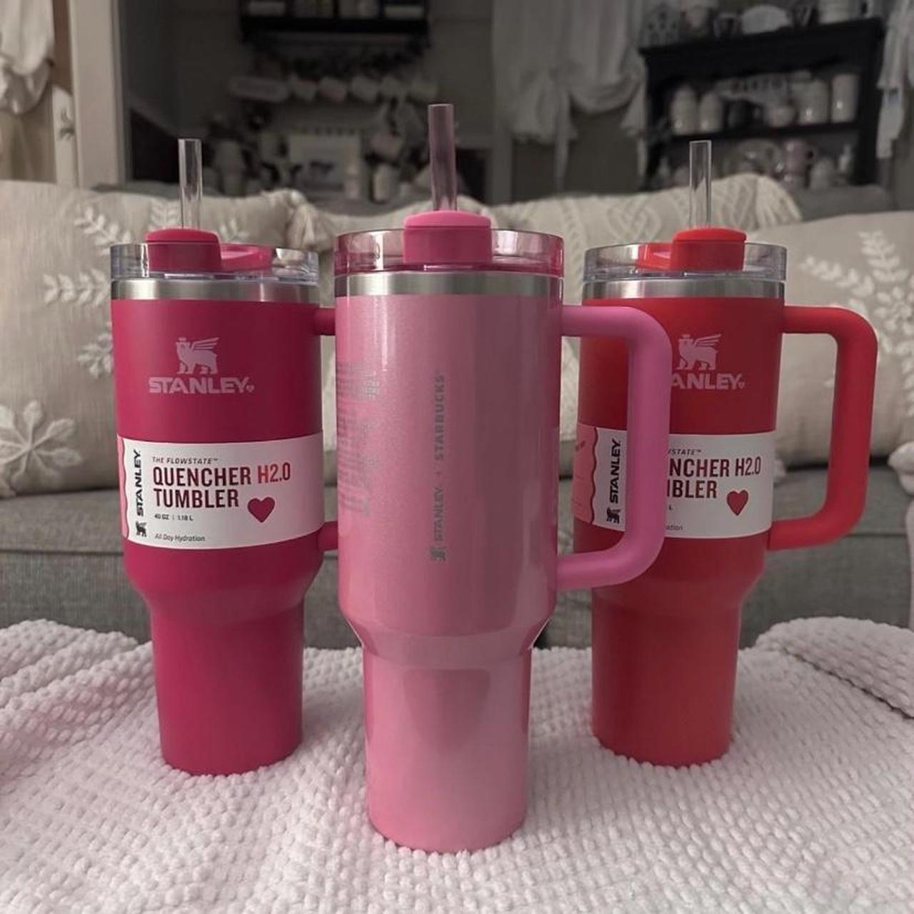 Pink Parade Stanley 40oz H2.0 Flowstate Quencher - Depop