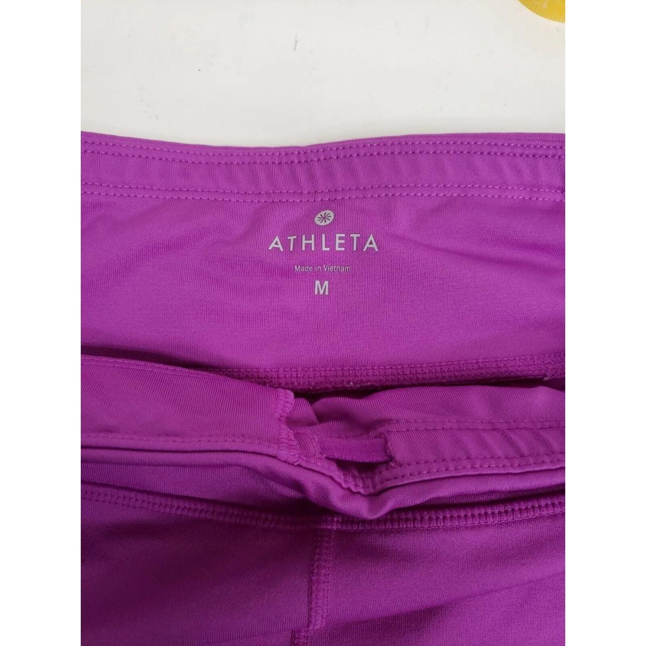 Athleta Womens Capri Leggings Purple Back Zippered... Depop