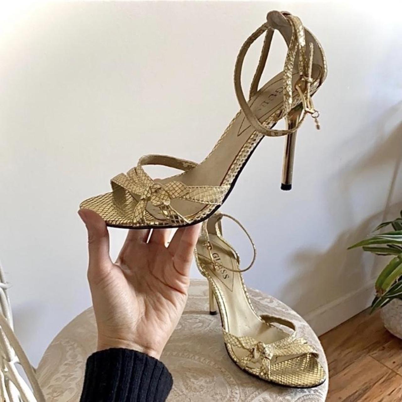 Guess gold outlet high heels