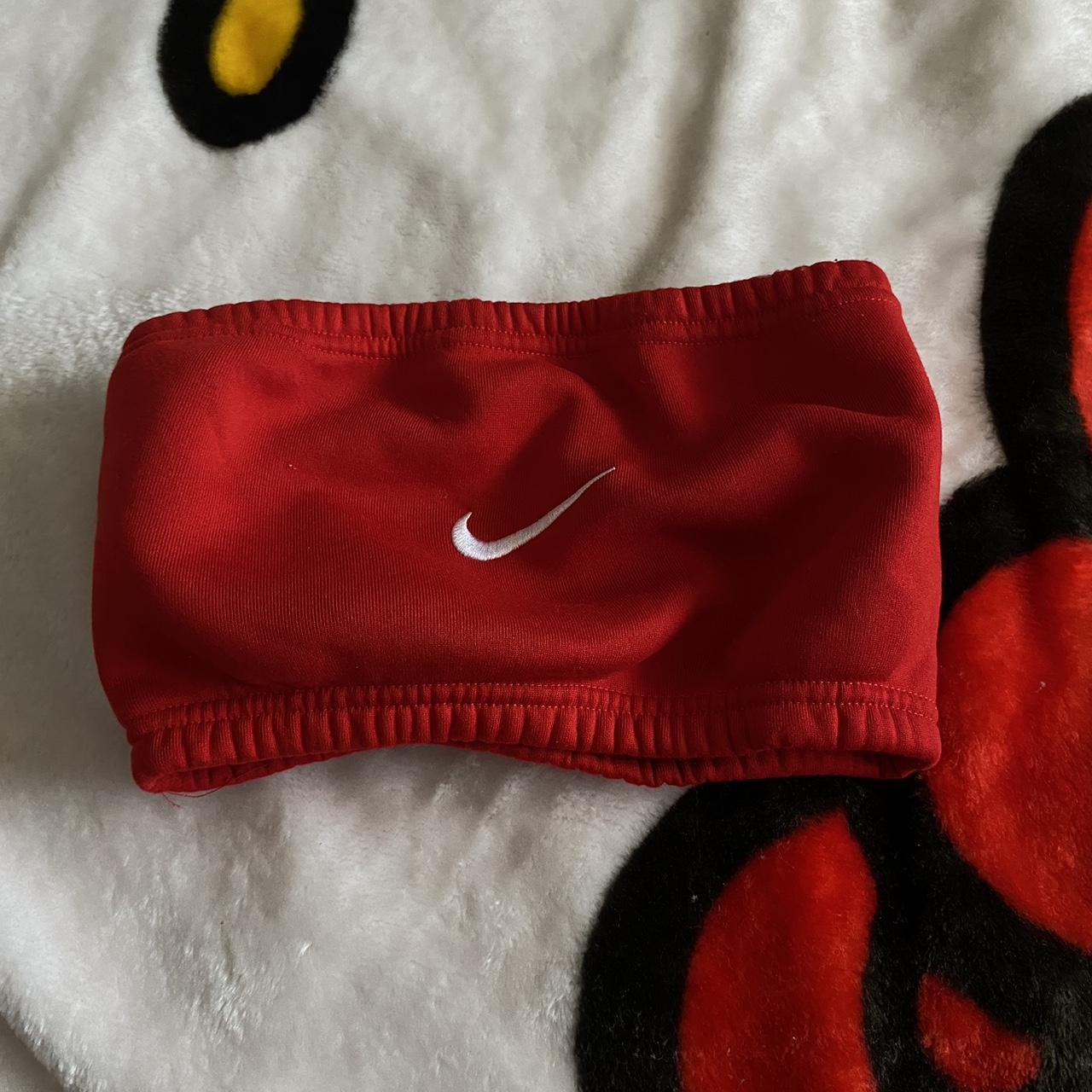 girls red nike tube top small - Depop