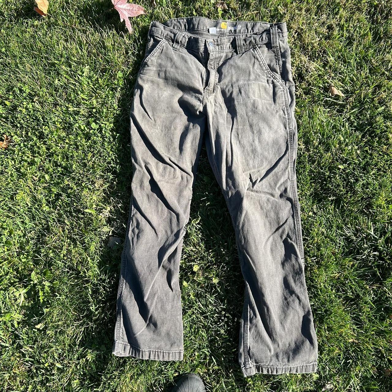 Dark Grey Carhartt Pants 🚨 Measure to 33x30 - Depop