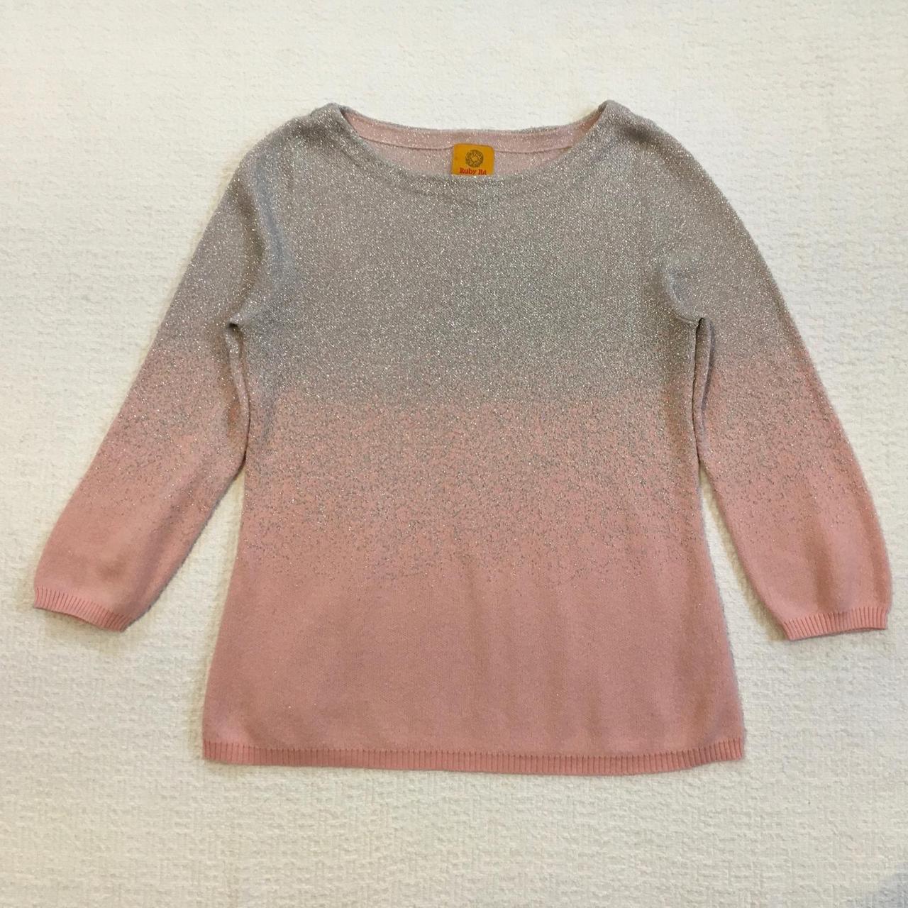 Ruby Rd. Women's Sweater - Silver/Pink - M – Ruby… - image 1