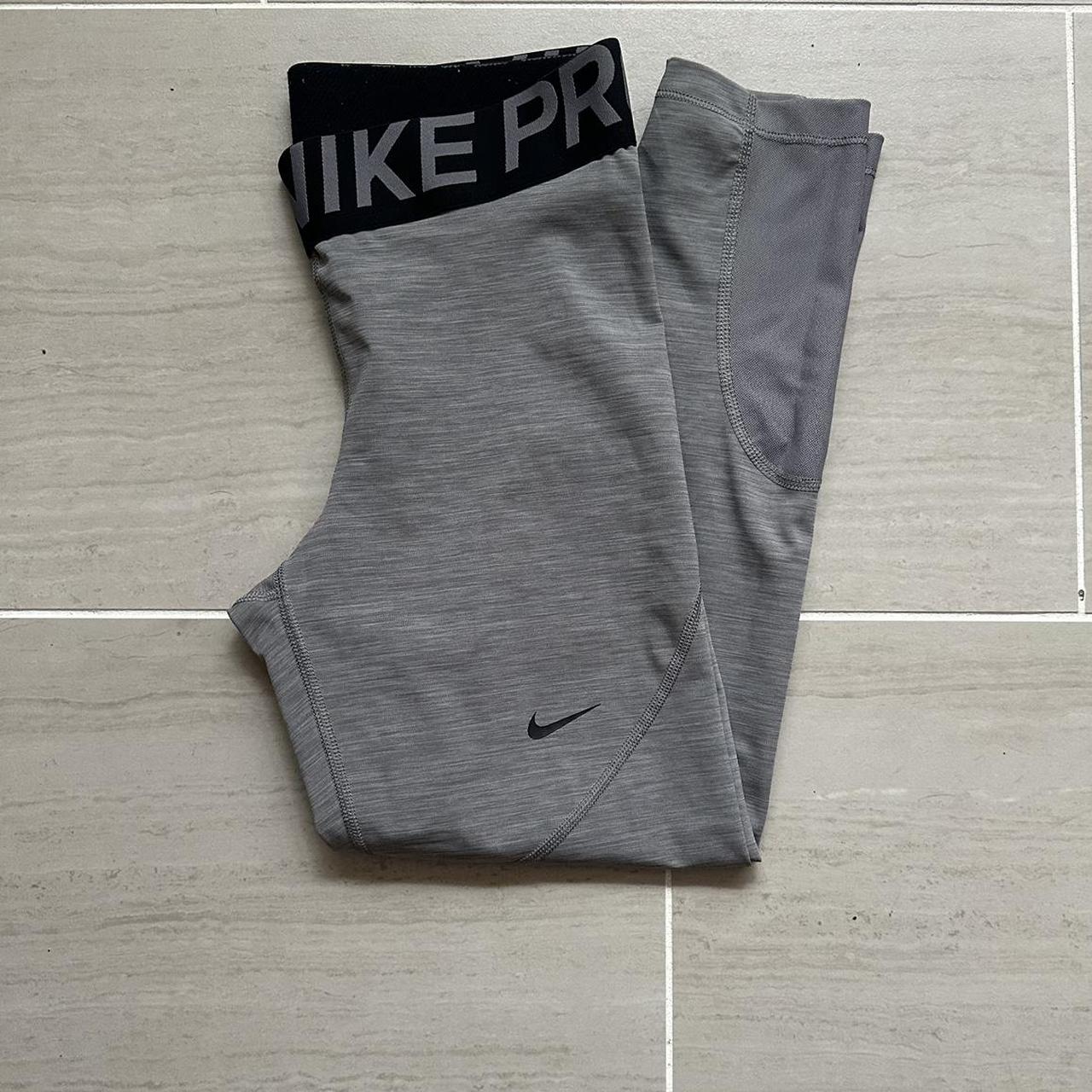 gray nike pro leggings