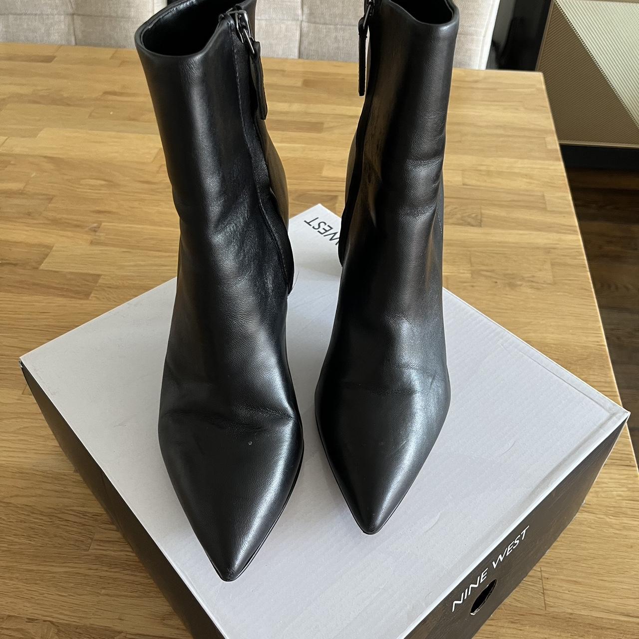 Nine West black ankle boots, only worn a few times. - Depop