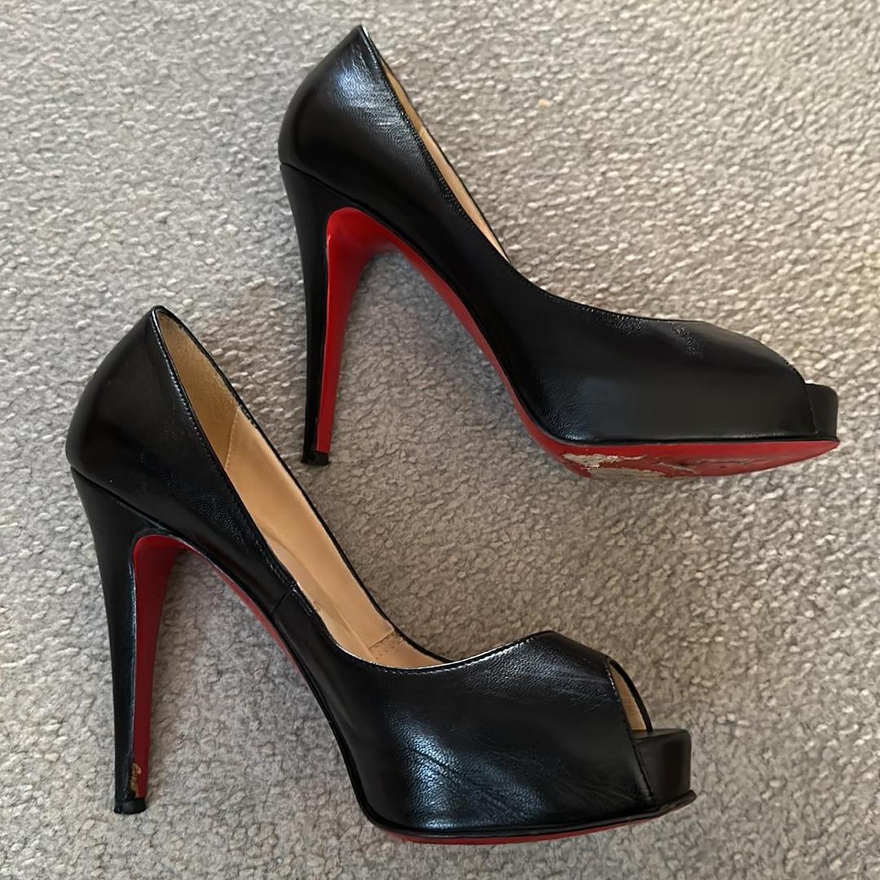 leather louboutin heels