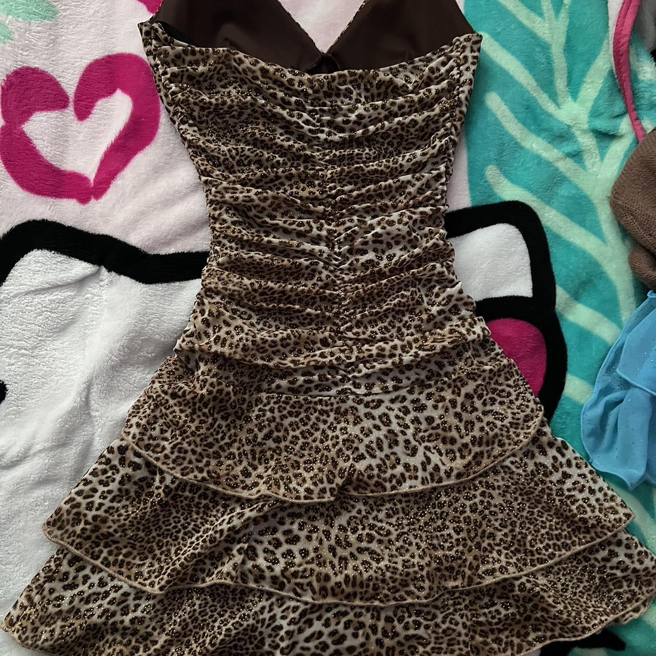 2000s leopard print dress