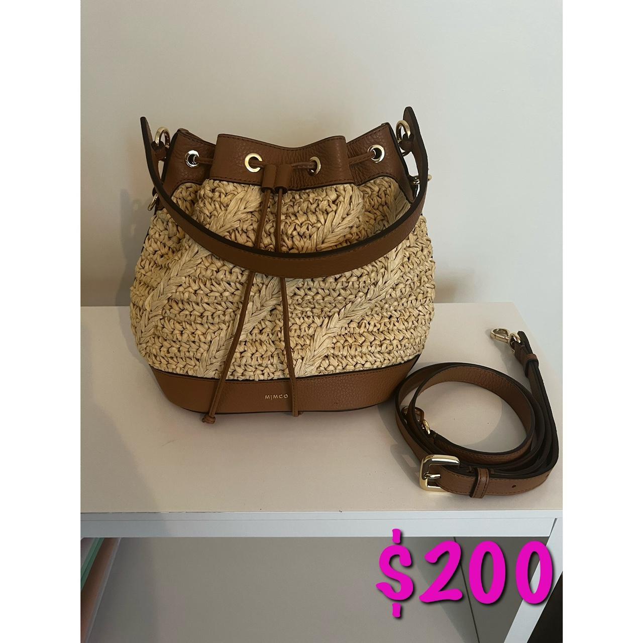 Mimco tan sale bag