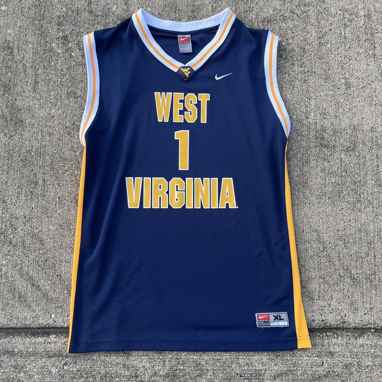 Vintage Nike WVU Basketball Jersey 🏀 Fits L/XL - Depop