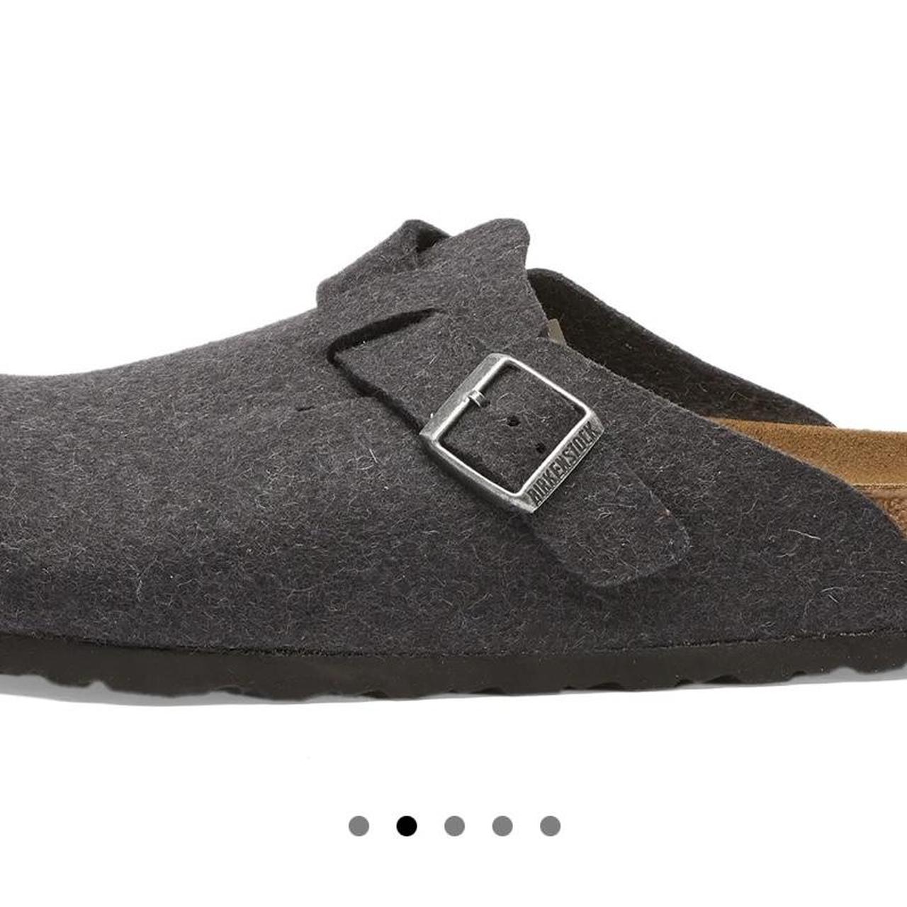 birkenstock boston anthracite wool
