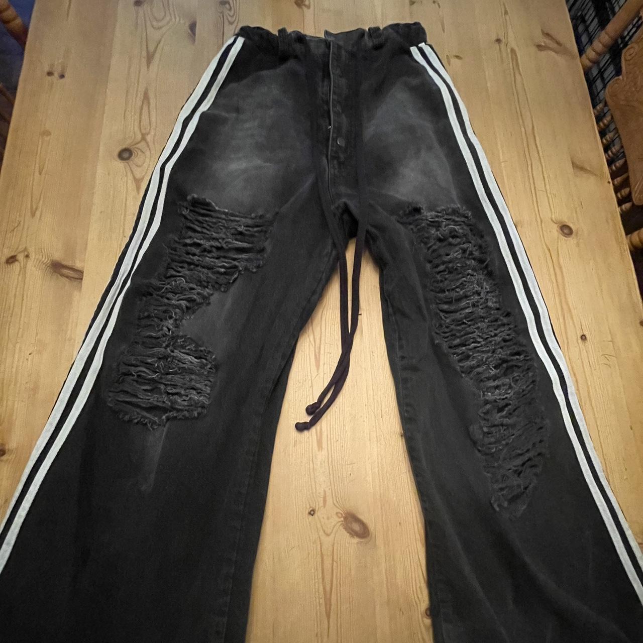 Yori sport 5 stripe baggy denim jeans - Depop