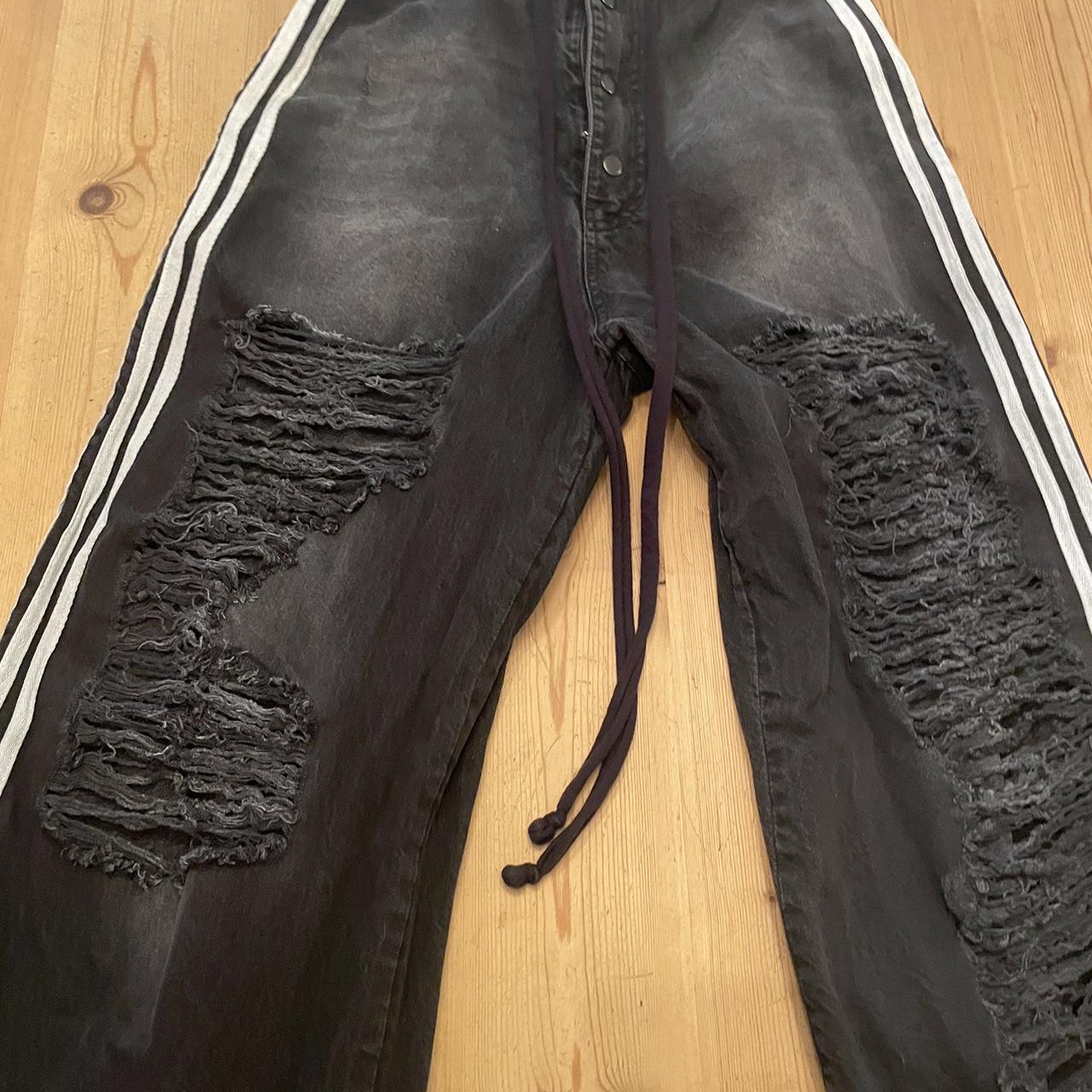 Yori sport 5 stripe baggy denim jeans - Depop