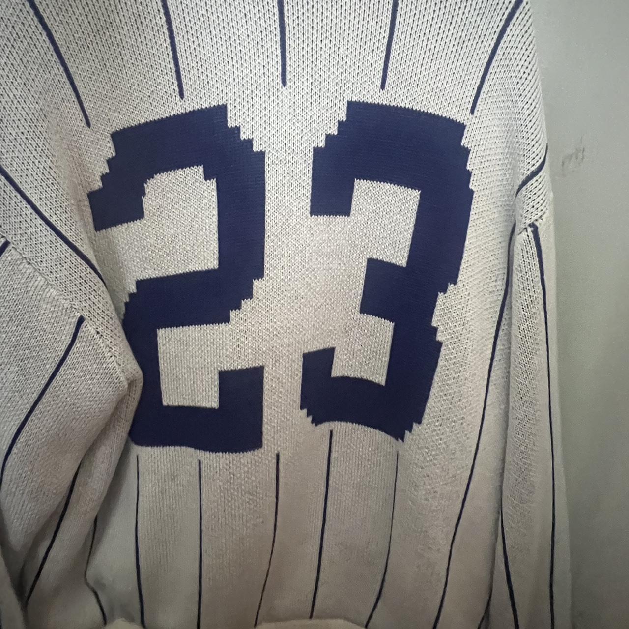 Supreme Pinstripe Varsity Zip Up Sweater White - | Depop Supreme Pinstripe Varsity Zip Up Sweater White - | Depop