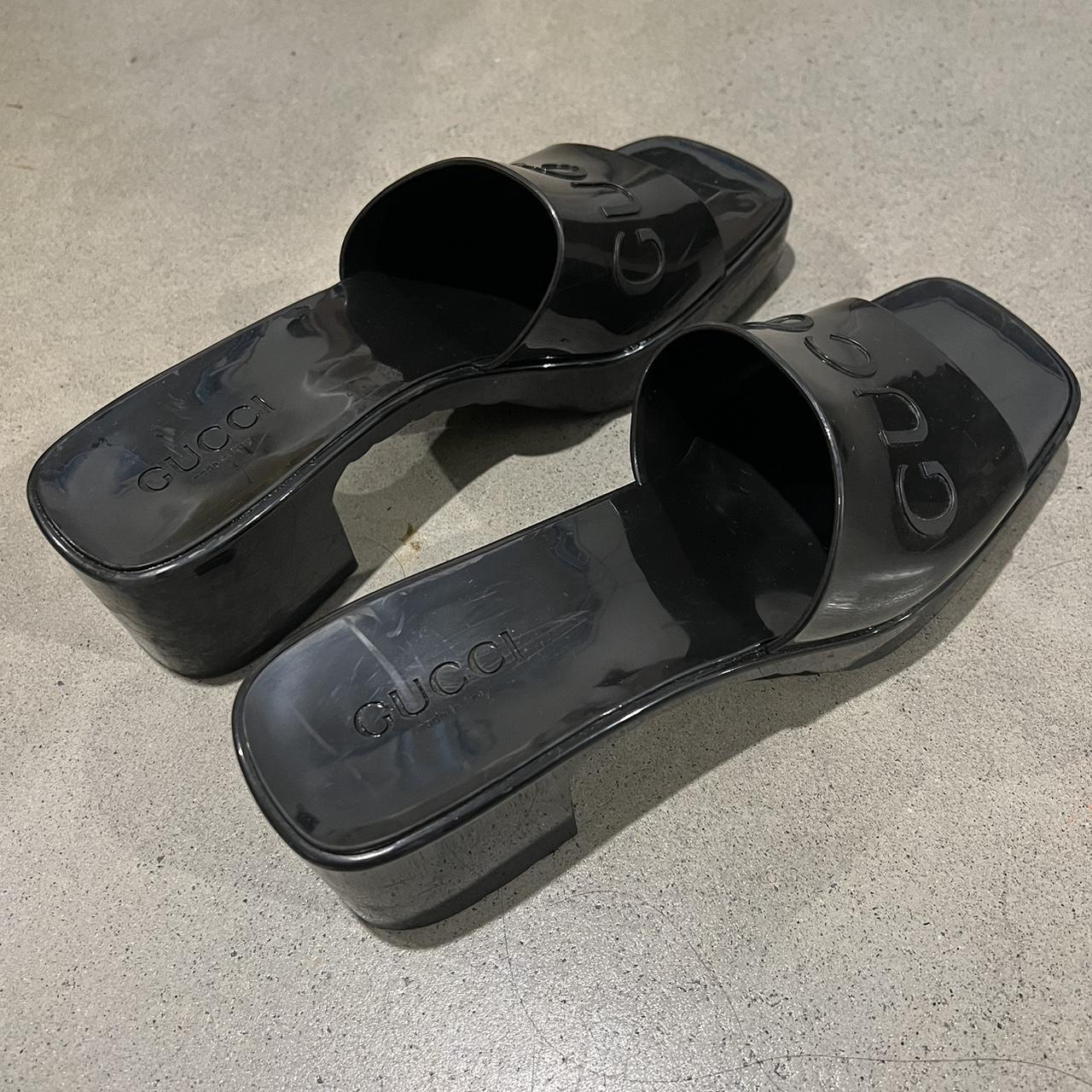 GUCCI rubber shoes with box Authentic* Size... Depop