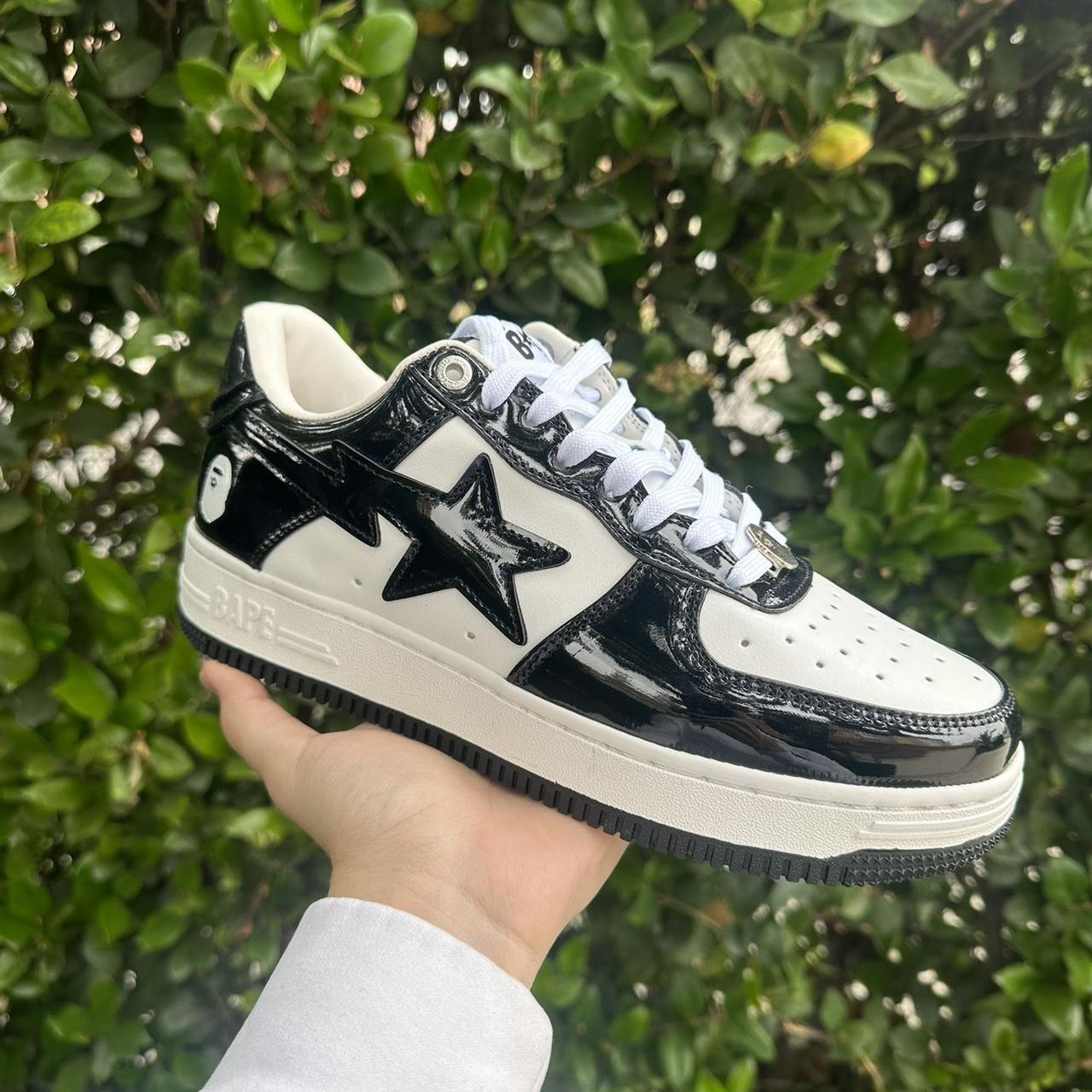 Bapesta white black on sale