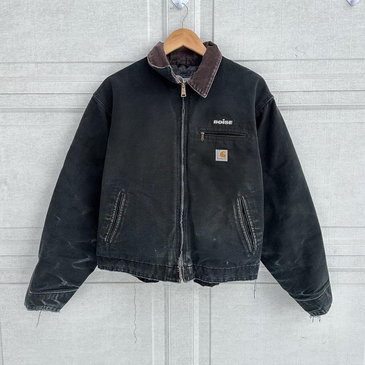 Carhartt duck sale detroit jacket black