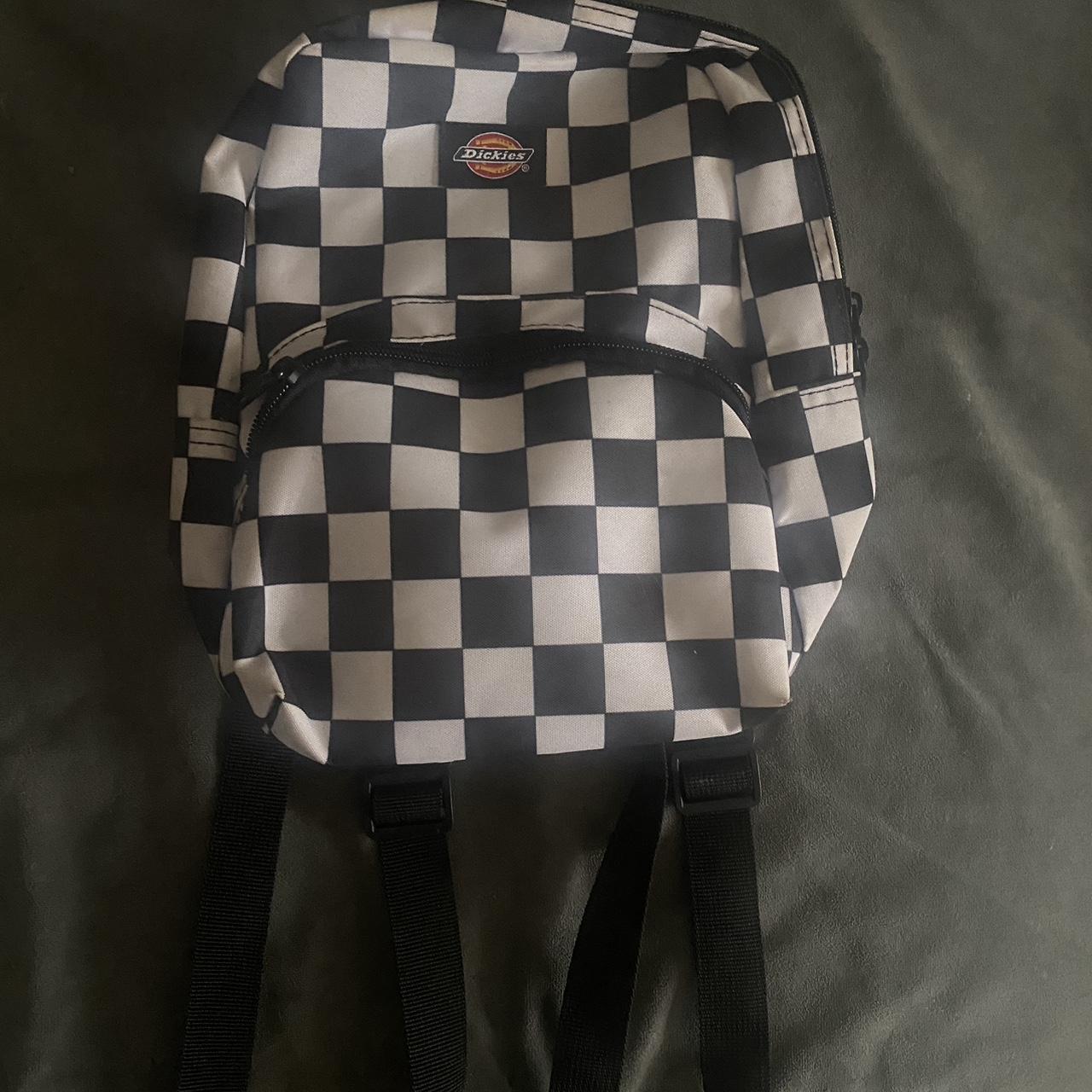 Dickies black and outlet white checkered backpack