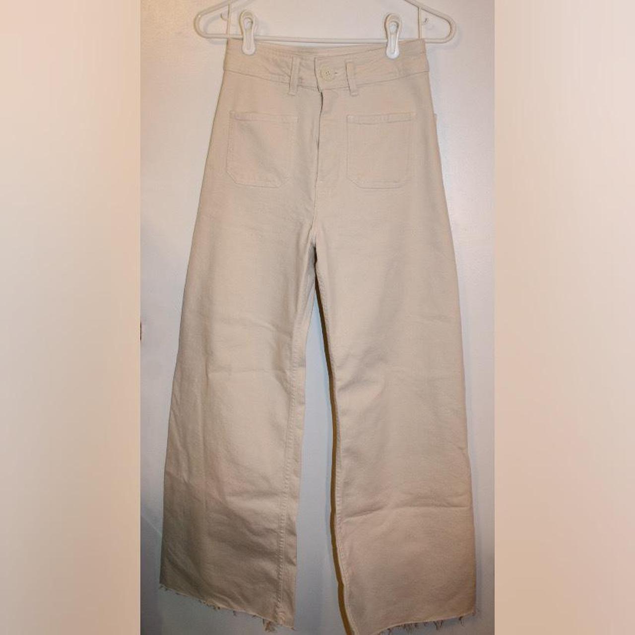 Marine High-Waisted Pants with Double Pockets - Depop