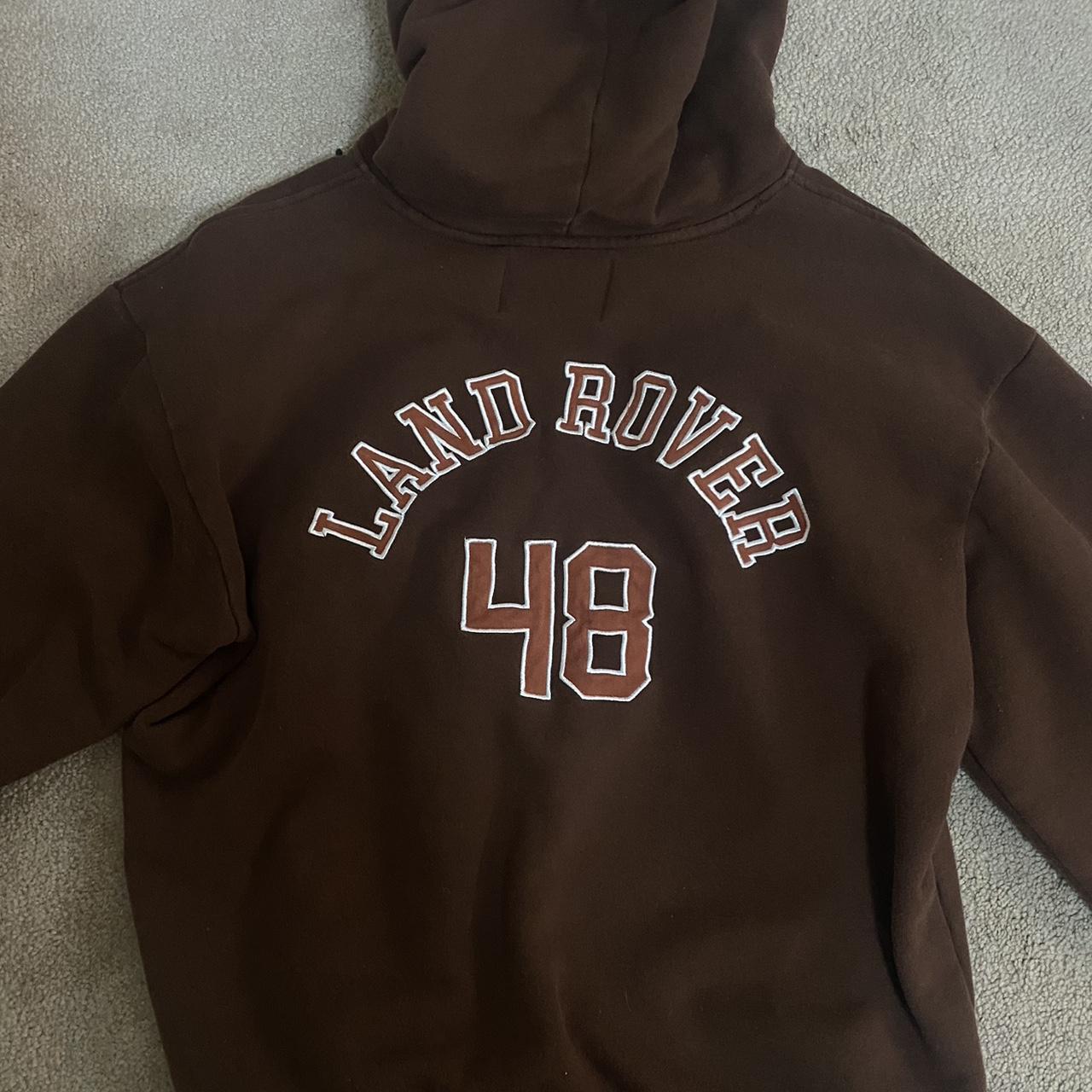 Brown pacsun Land Rover hoodie perfect condition. Depop