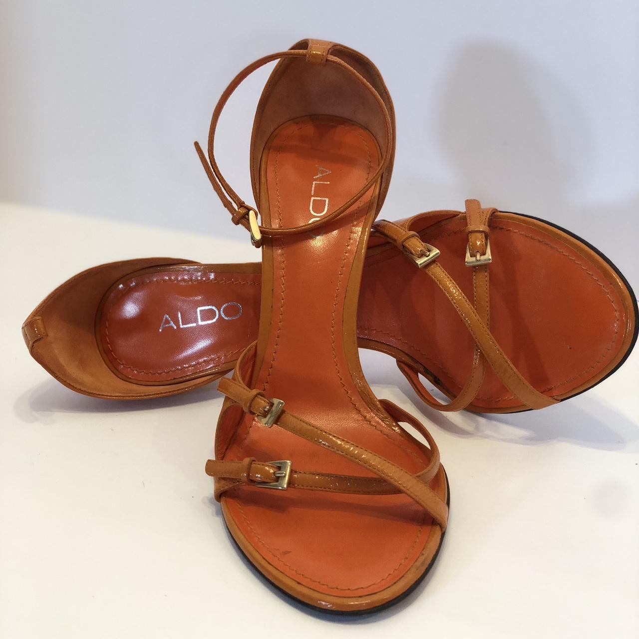 aldo orange heels