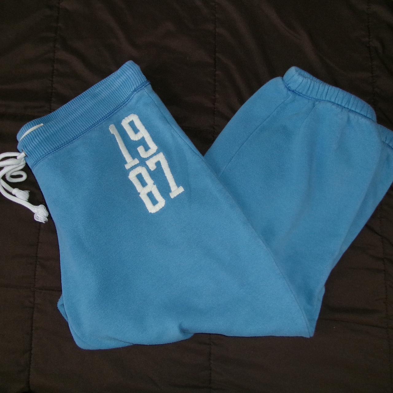 Aéropostale blue and yellow capri sweats Depop