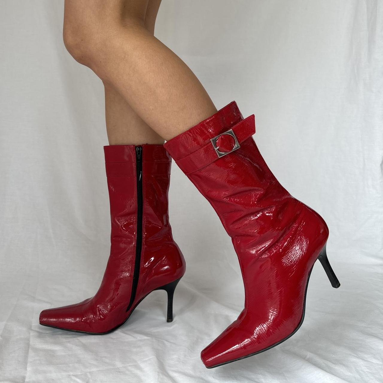 Faith red boots hotsell