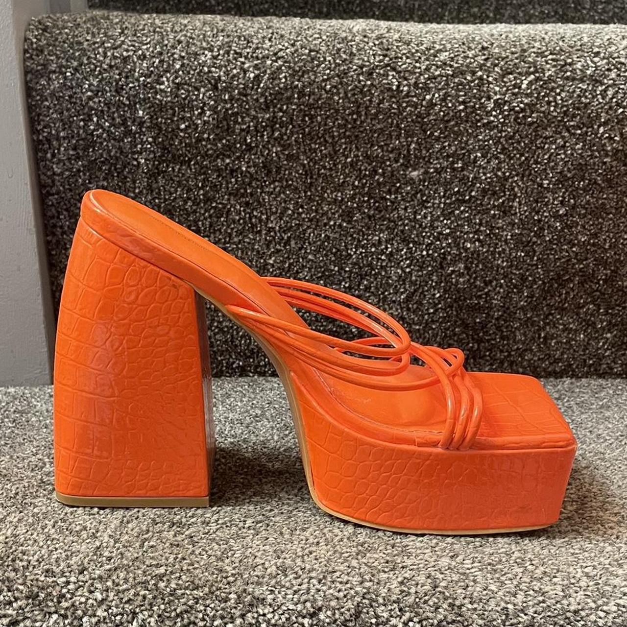 Orange heels size store 5