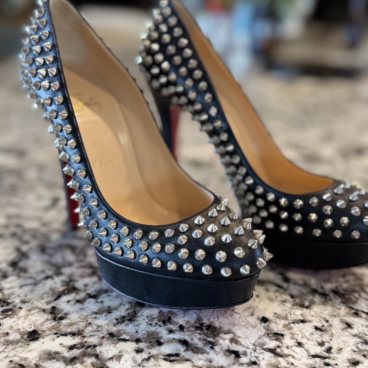 Christian Louboutin Black platform heels size 38 | Depop