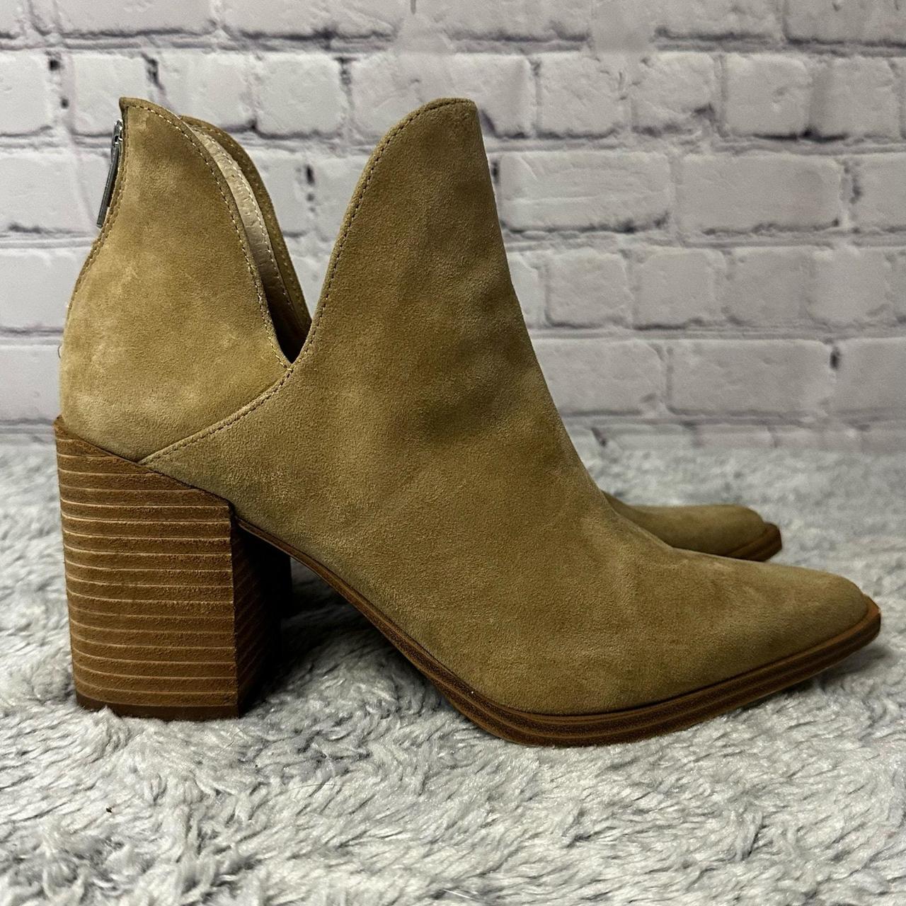 Steve purchases Madden Cedar Booties in Tan Suede