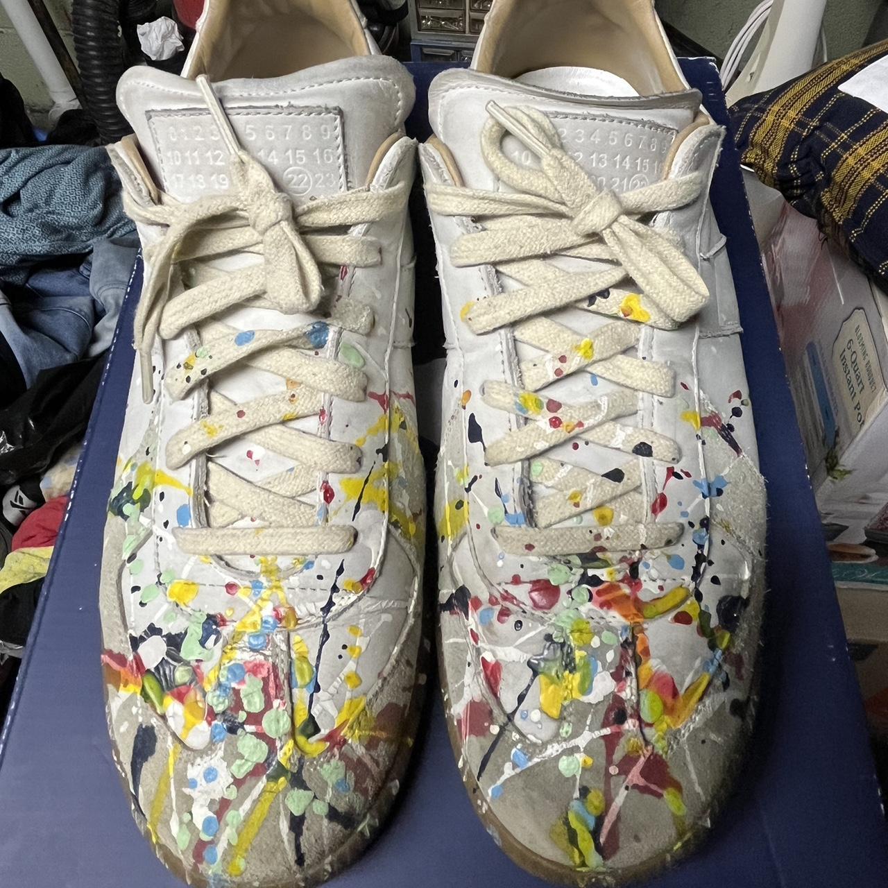 Margiela paint splatter outlet boots