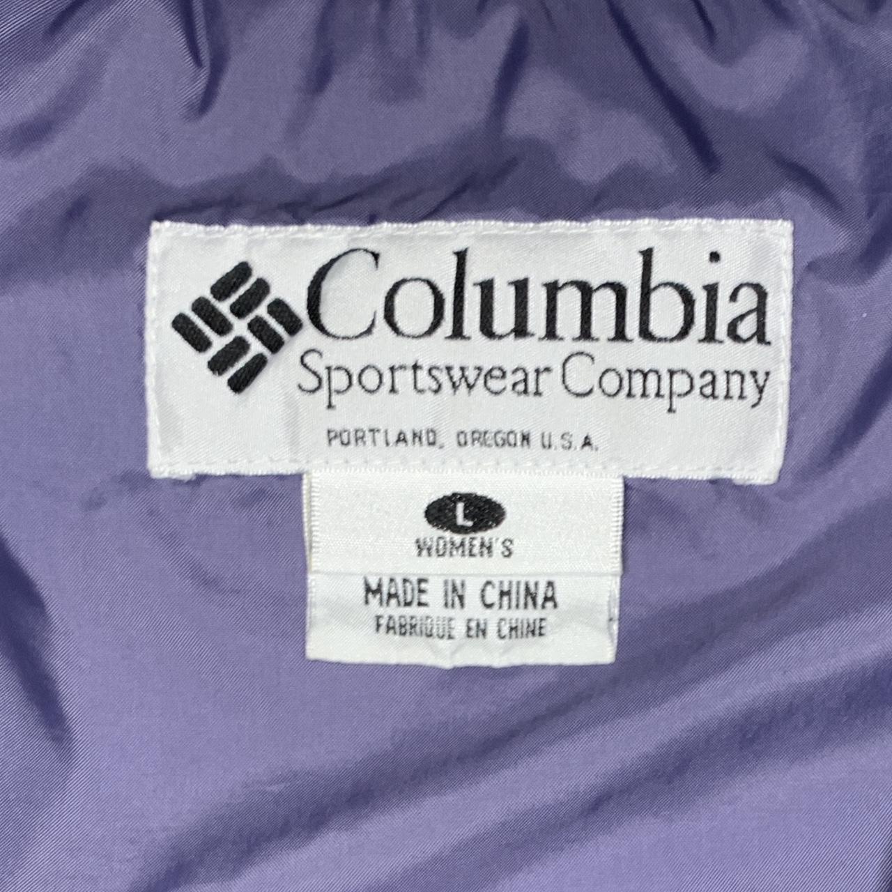 Columbia jacket Women’s large White and purple... - Depop