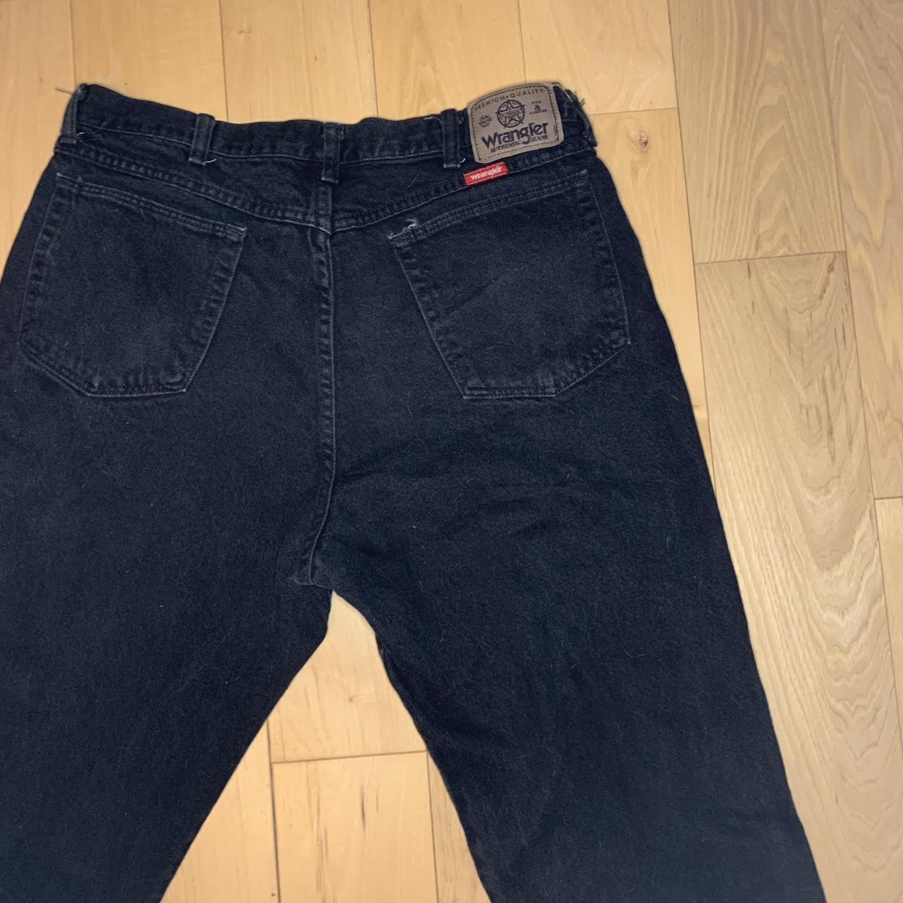 Wrangler black jeans 38” 30” Vintage Excellent... - Depop