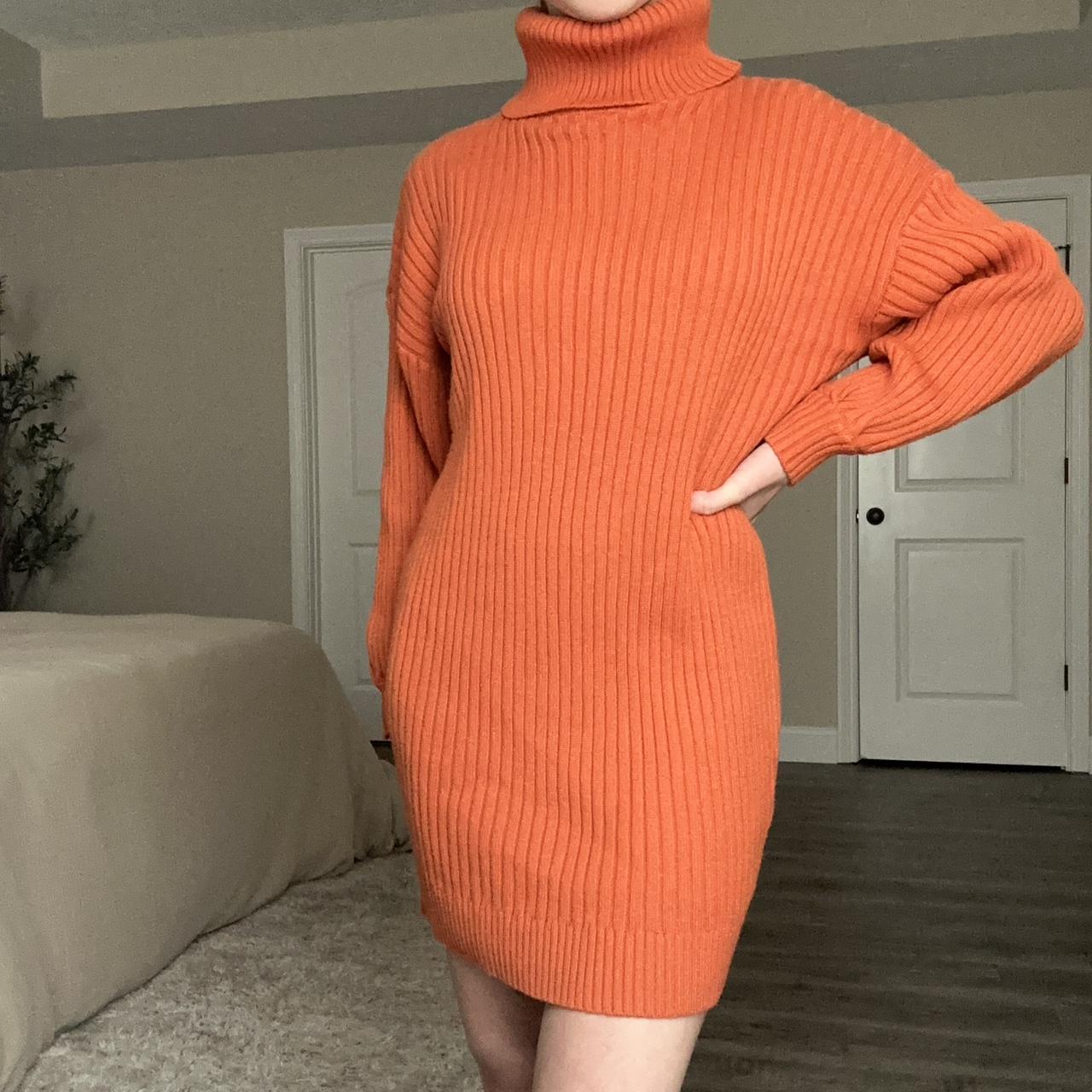 Neon orange jumper dress best sale