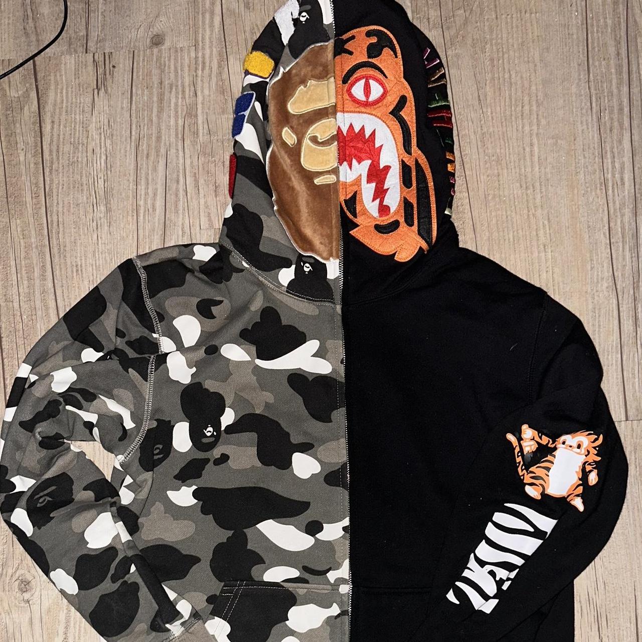 Tiger hot sale hoodie bape