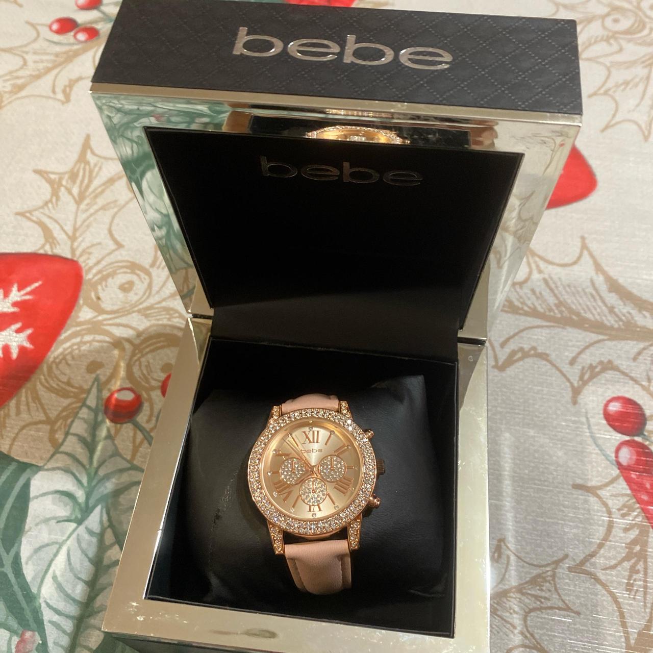 bebe rose gold watch