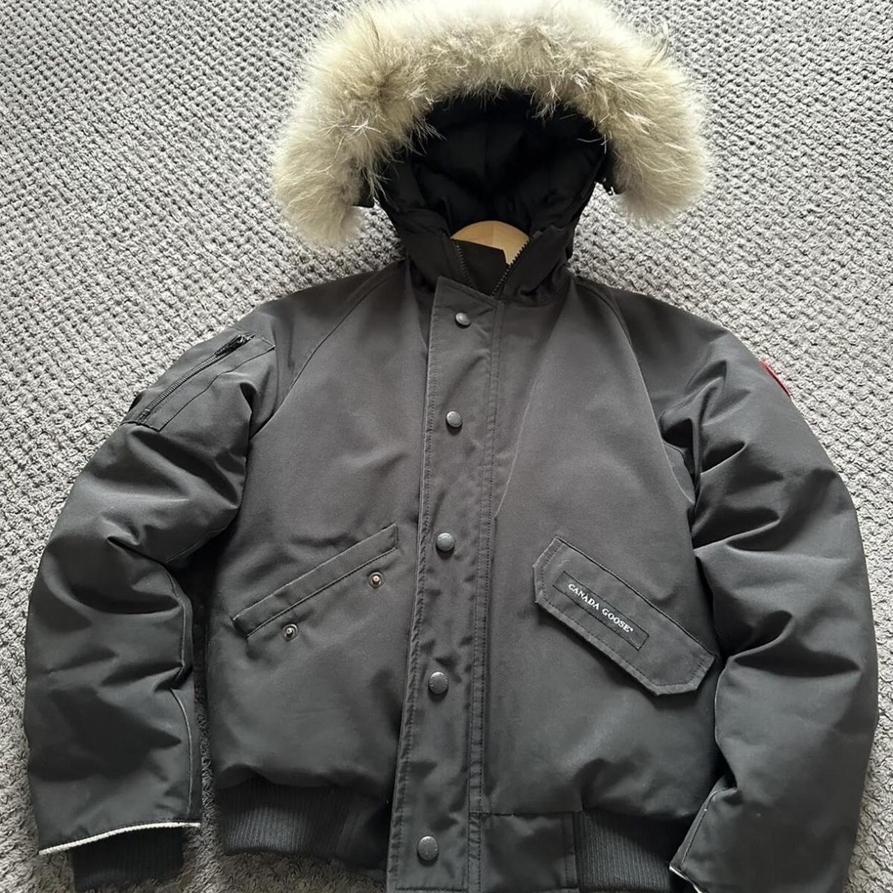 Grey canada goose bomber best sale