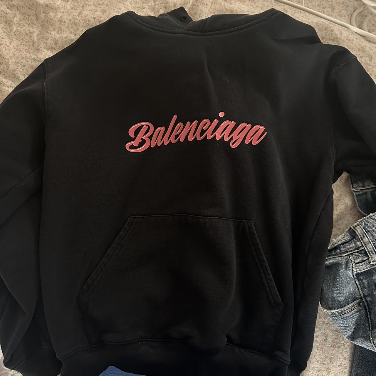 Balenciaga glossy back pulled hoodie sale