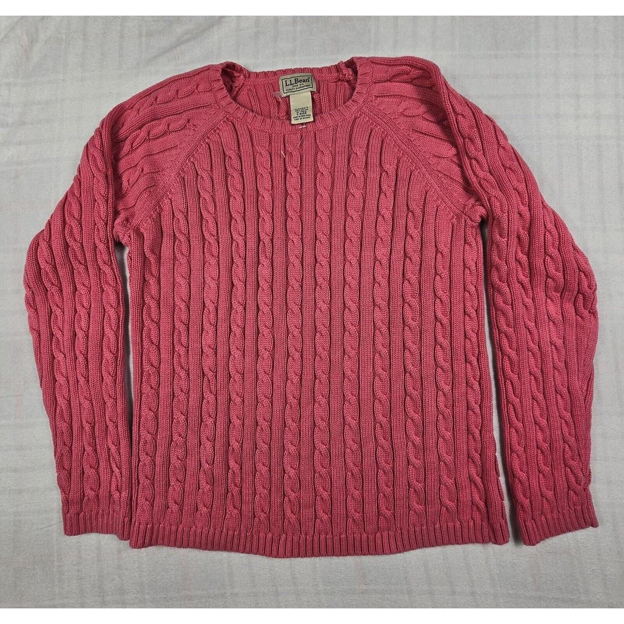 Ll bean womens cable knit sweater hotsell