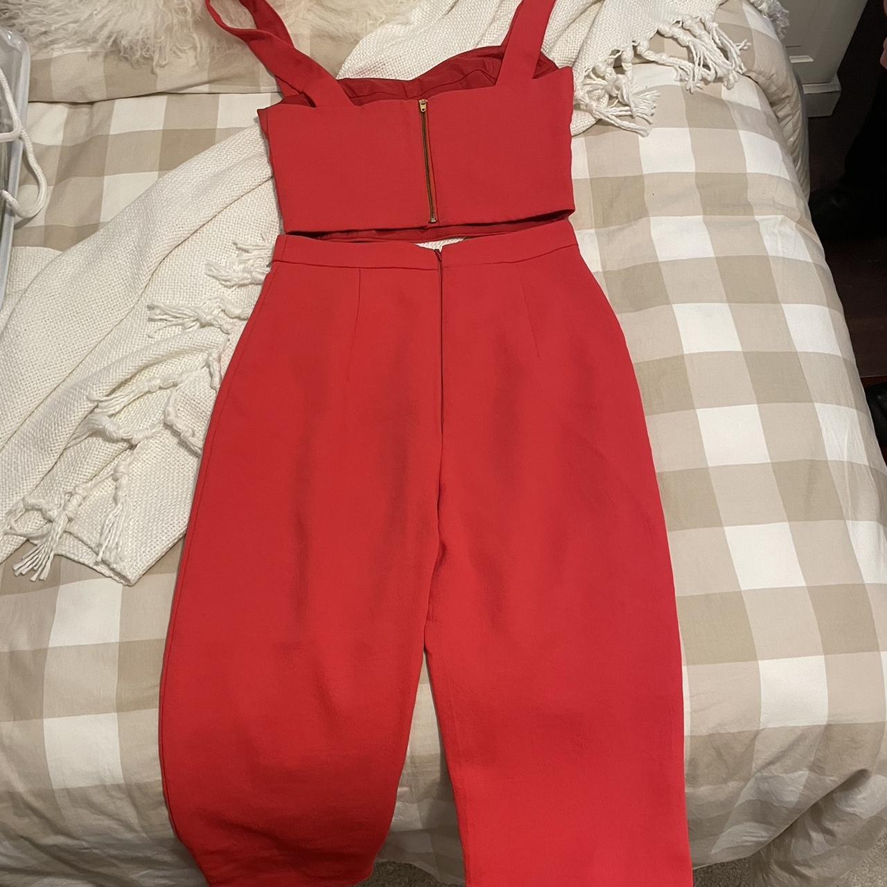 Kookai red shops suit