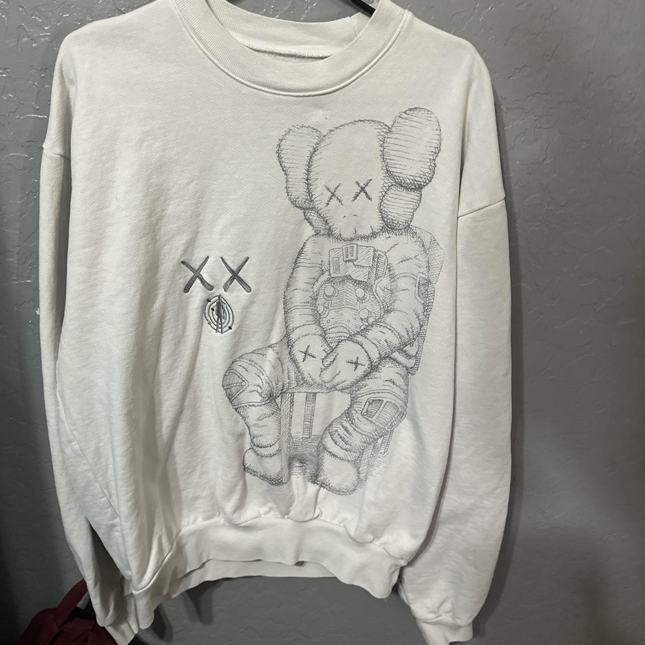 KAWS For Kid Cudi Moon Man Front Print Crewneck...