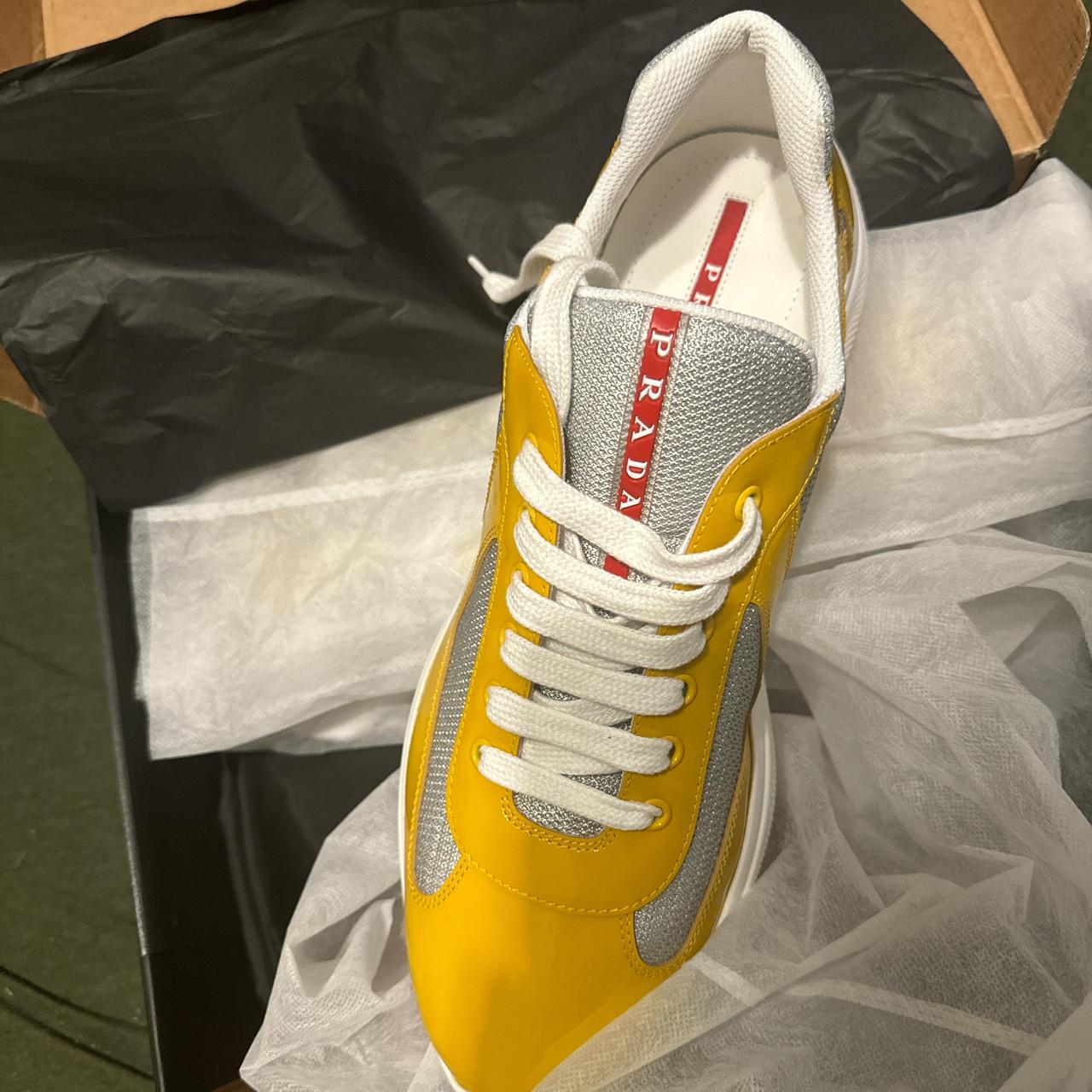 【PRADA】lady's カジュアルスニーカー Yellow＆white PRADA】lady's カジュアルスニーカー Yellow＆white