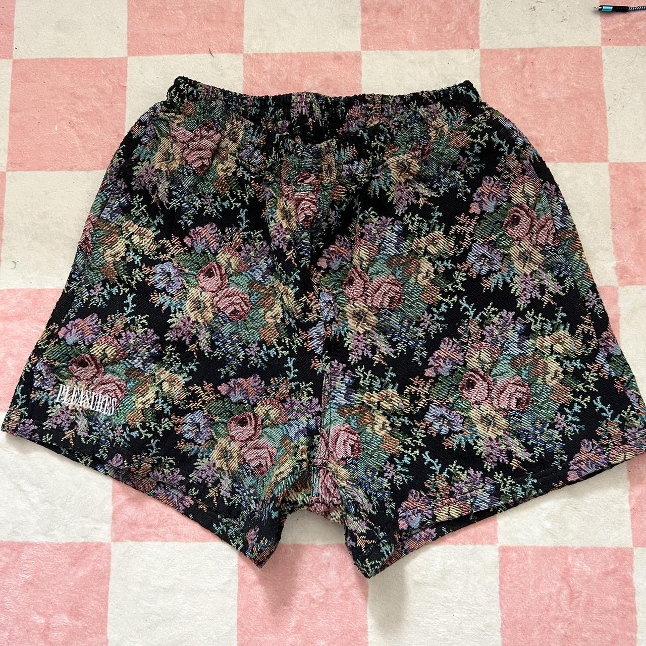 Pleasure Tapestry Shorts Floral tapestry... - Depop