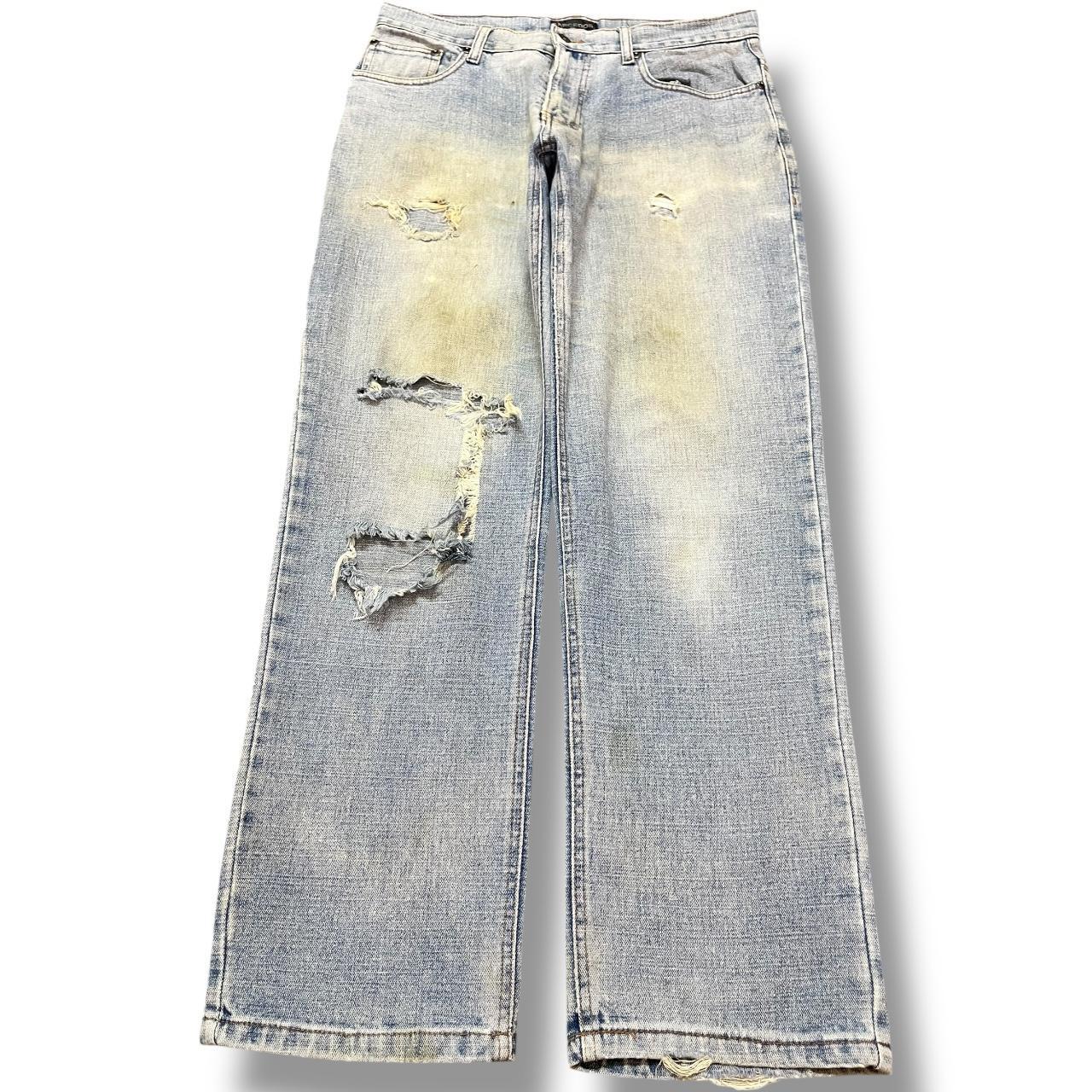 JNCO Men's Distressed Jeans - Blue - 33" – Vintag… - image 1