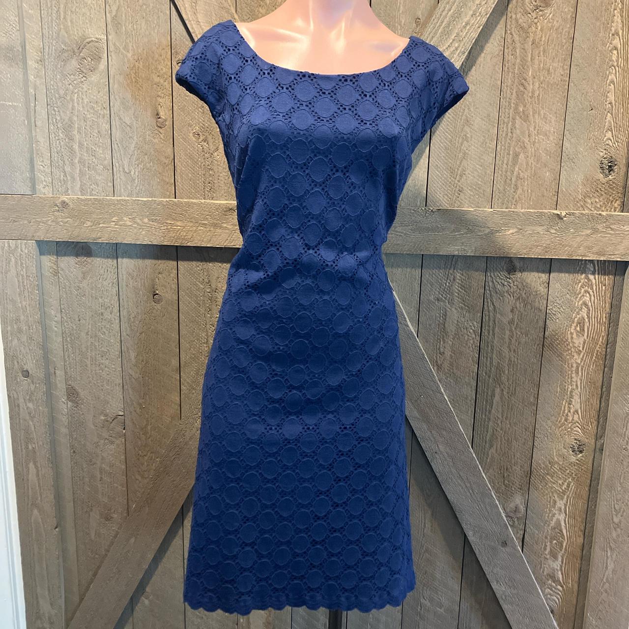 Connected Apparel Women's Elastane Lycra Spandex Dress Navy