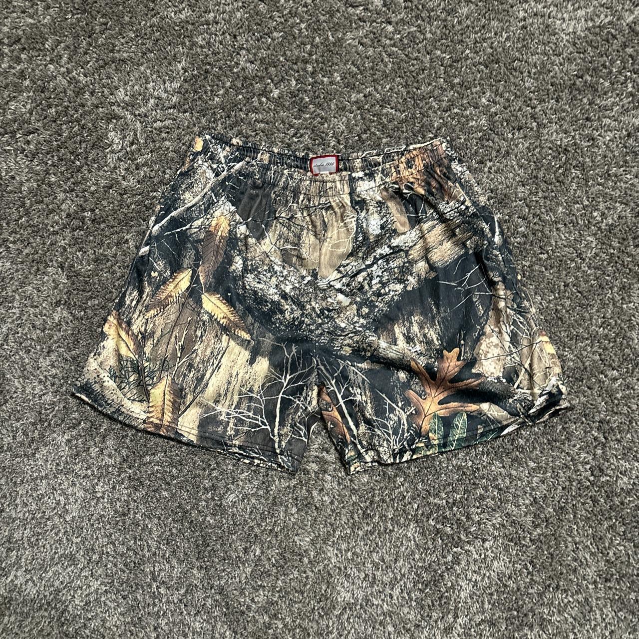 Medium camo mesh shorts, with drawstring. Excellent... Depop