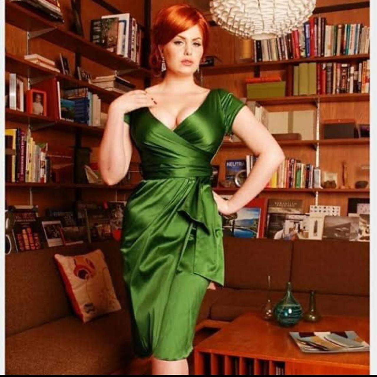 Pinup Couture Ava wrap dress Green Size