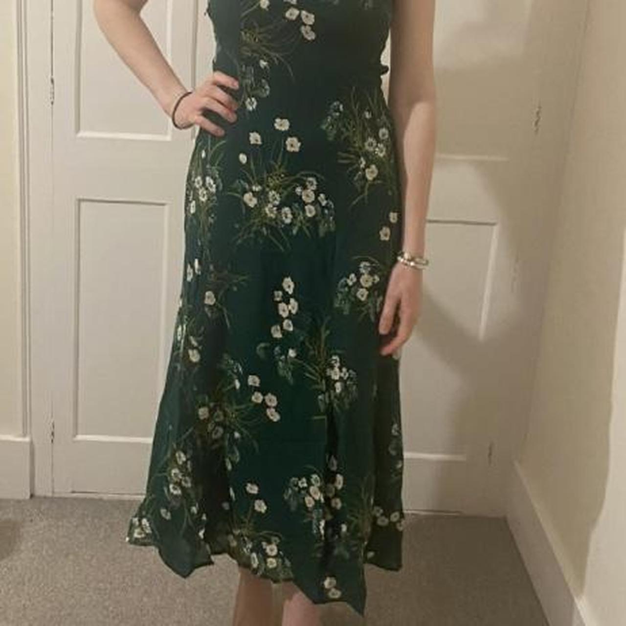 Floral Green Reformation midi Dress (248 new) | Depop Floral Green Reformation midi Dress (248 new) | Depop