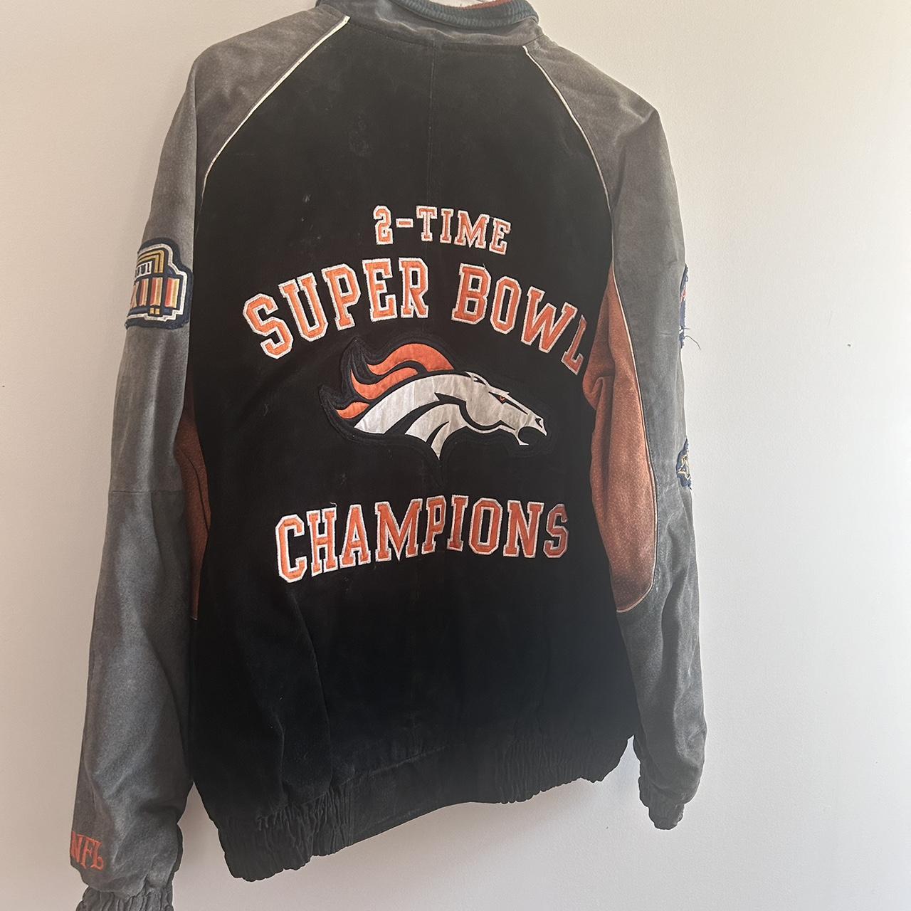 Vintage Denver Bronco 2x Super Bowl Jacket - Depop