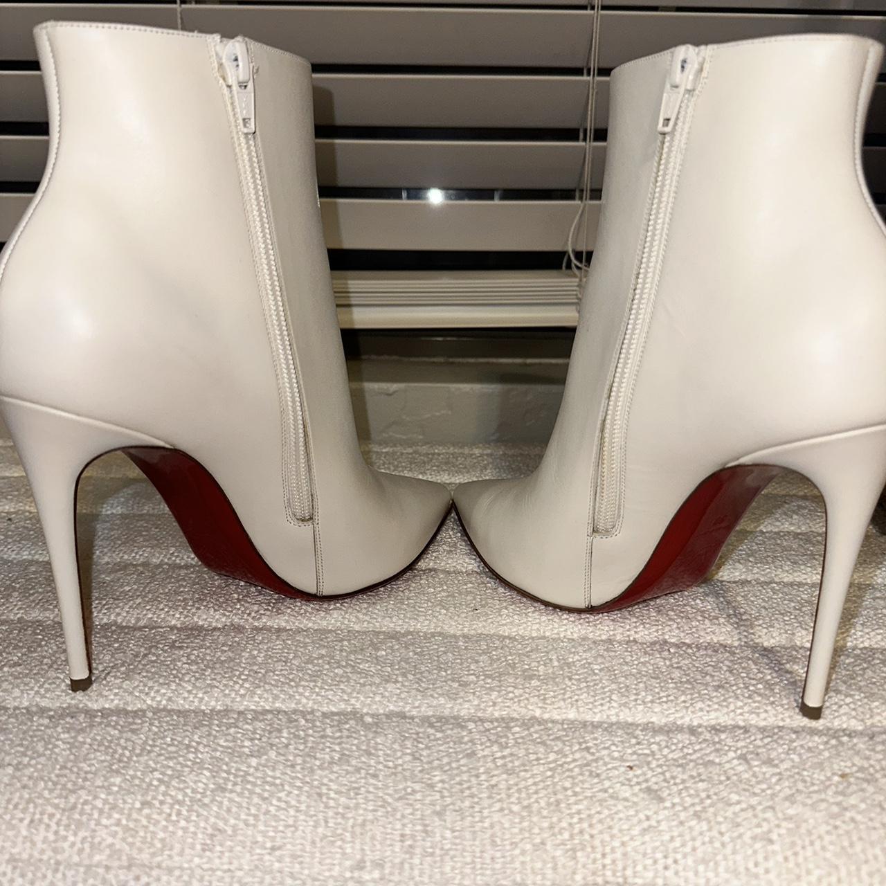 White louboutin so kate bootie 100 White boot Red