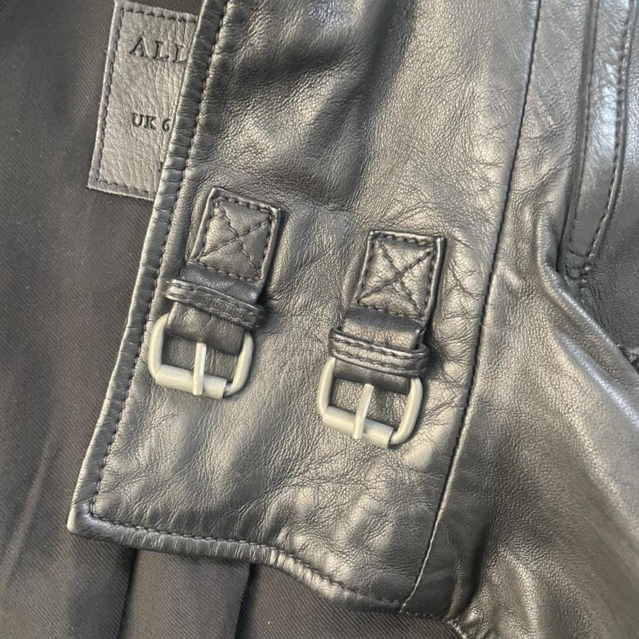 All Saints Leather Jacket Size 2 Allsaints Leather Depop   P0 